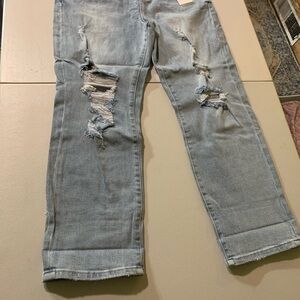 Distressed Light Blue Jeans